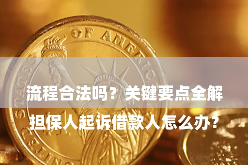 北京

担保人起诉借款人怎么办？流程合法吗？关键要点全解析