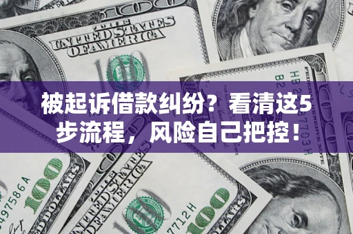 北京被起诉借款纠纷？看清这5步流程，风险自己把控！