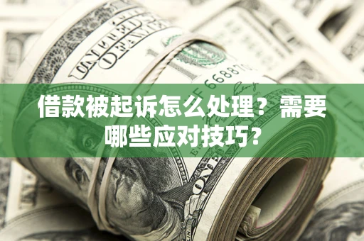 北京借款被起诉怎么处理？需要哪些应对技巧？